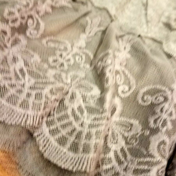 Gray Ruffle Lace Hem Size Slip Extender Cami 2X 3 - Picture 2 of 5